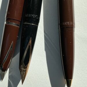 3 pieces vintage Schaffer pens for desk set